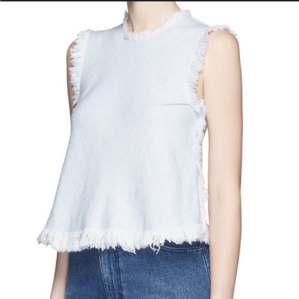 y2k baby blue alexander wang tank top